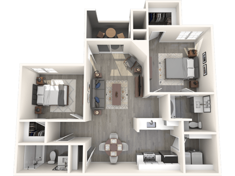 a 2100 sq ft floor plan with a bedroom and a living room